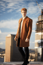 Thompson  Double Panel Felt Wool Overcoat