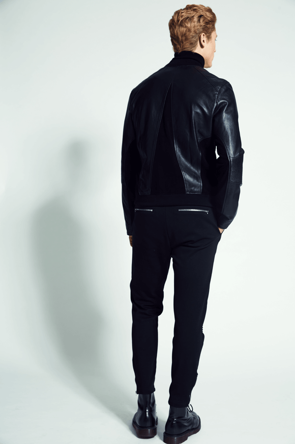 Jaxton Leather Bomber Jacket