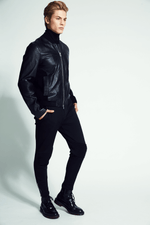 Jaxton Leather Bomber Jacket