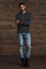Zane  Two Button Henley