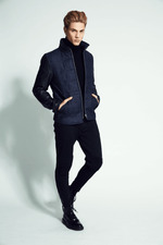 Ernst  Leather Sleeve Down Jacket